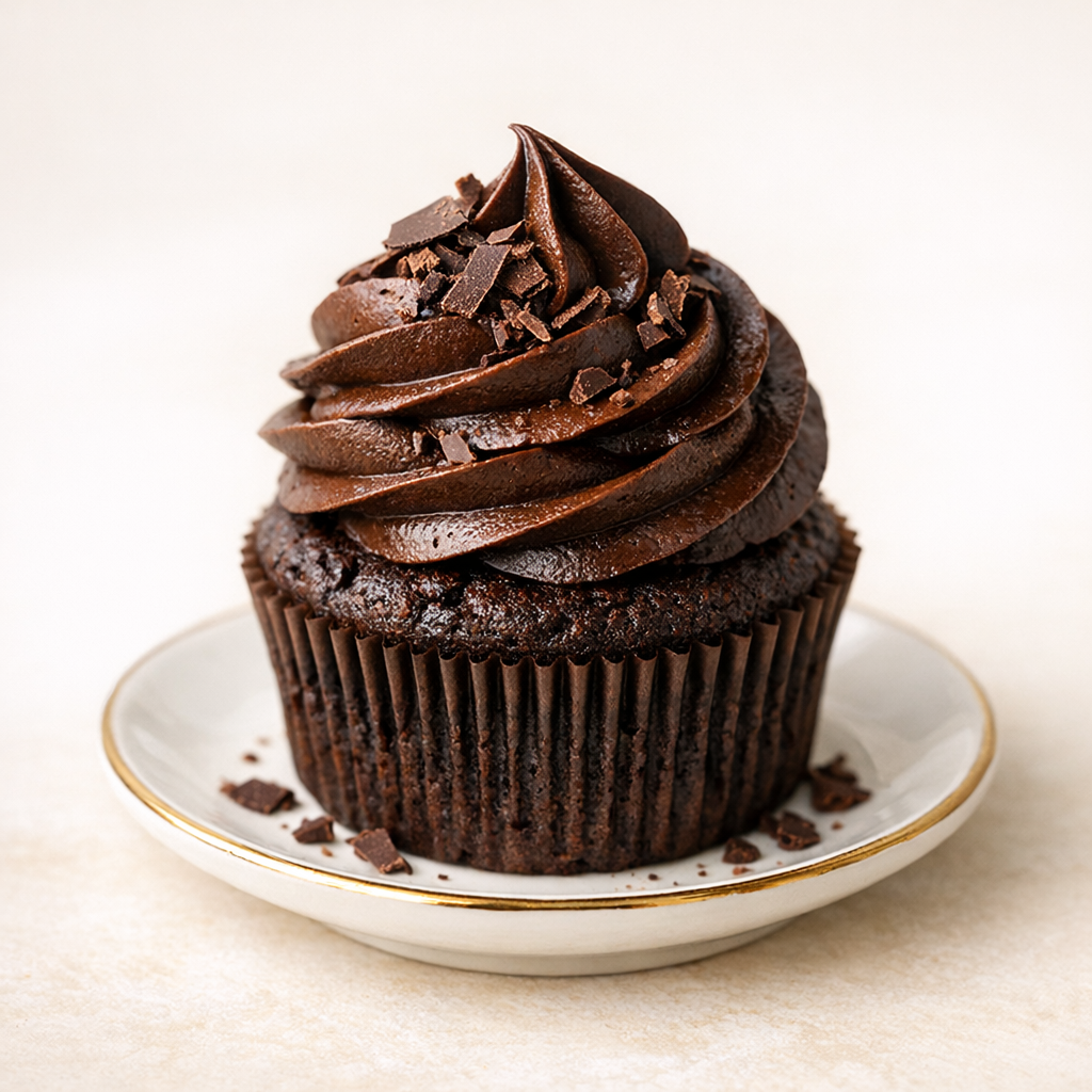 Babeczka czekoladowa z kremem